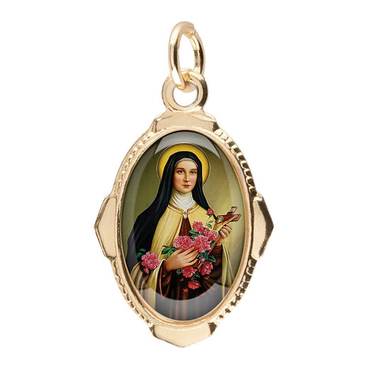 Aluminium / resin Medal 1'', Saint Teresa