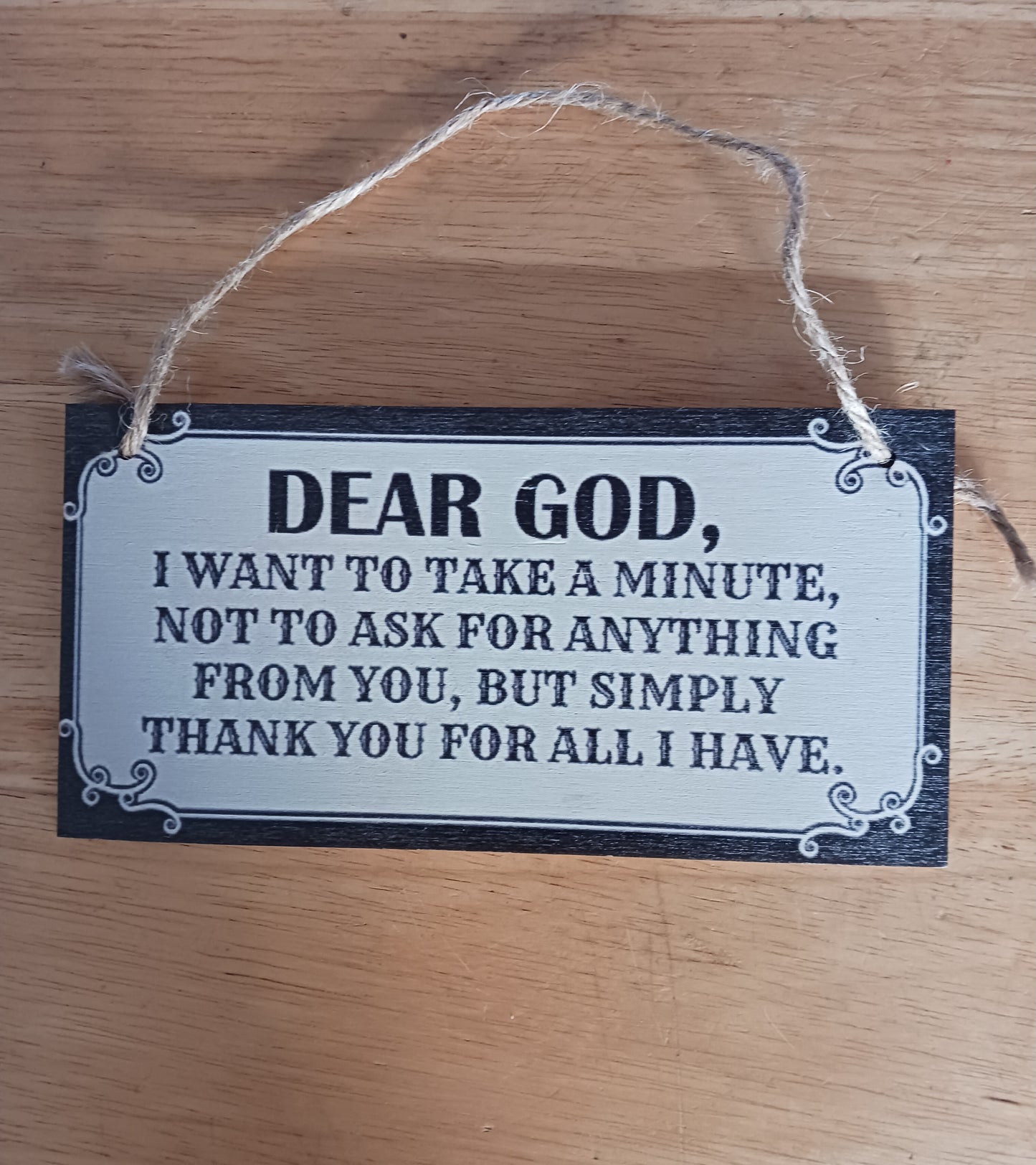 Dear God House Decorative Sign