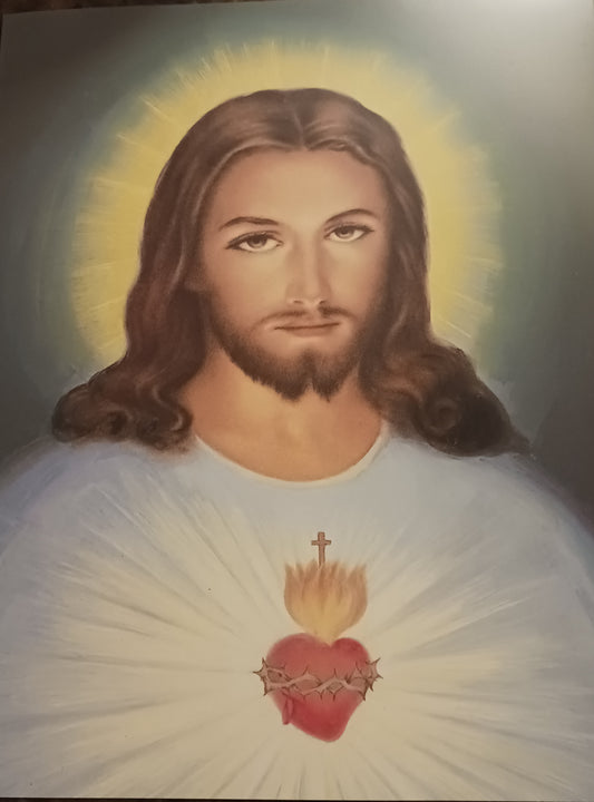 Sacred Heart of Jesus Image - 8" X 10"