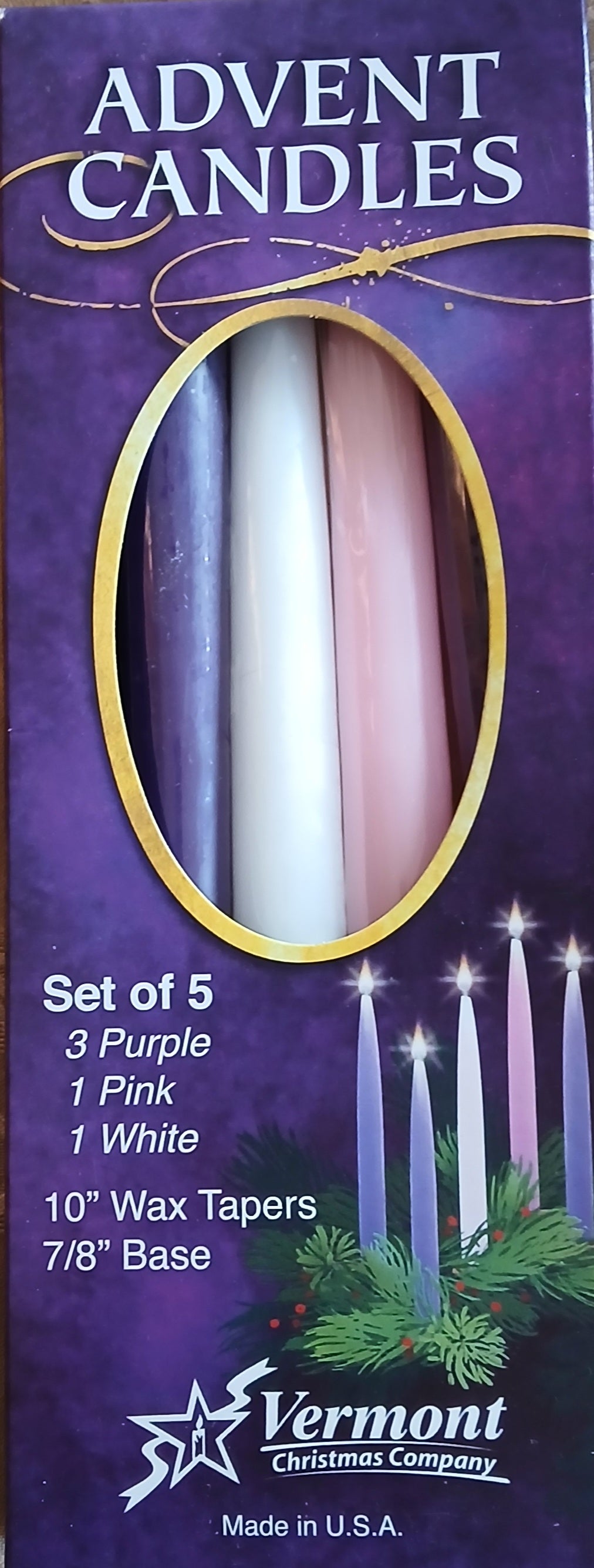 Advent Candles - Set of 5 **Clearance**