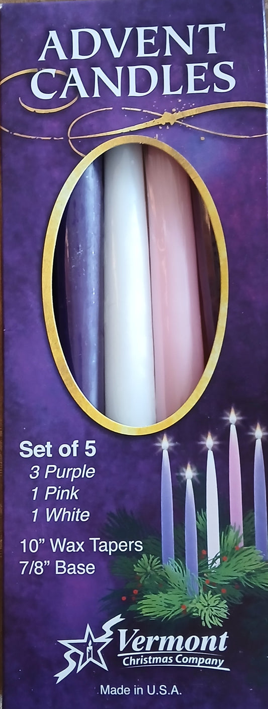 Advent Candles - Set of 5 **Clearance**