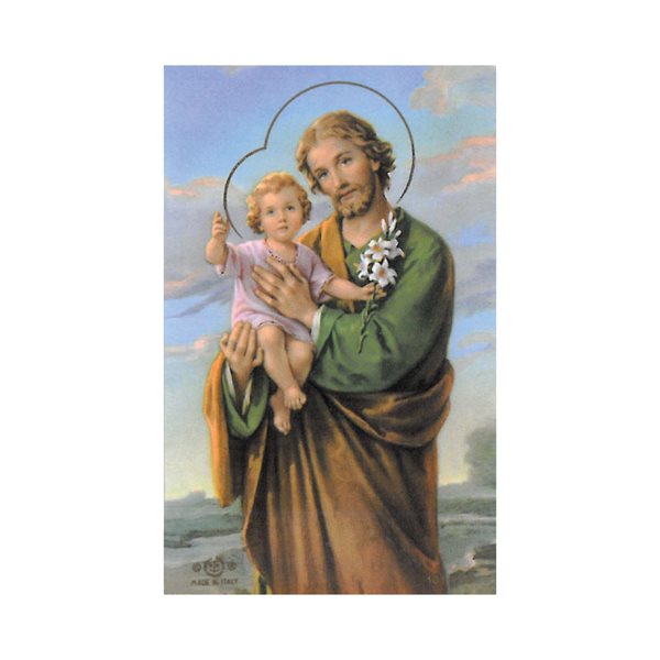 Laminated St. Joseph prayer card