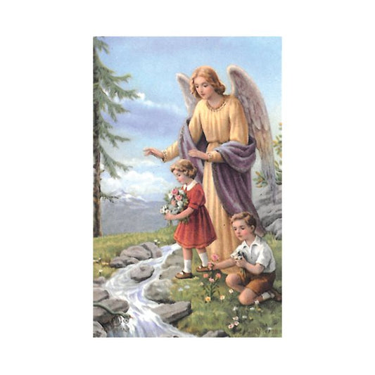 Laminated Guardian Angel prayer card