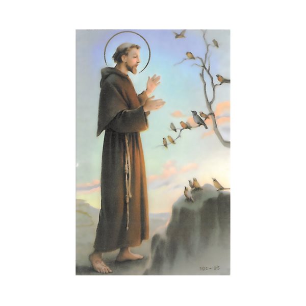 Laminated St. Francis prayer card