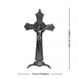 5 in Silver Finish Standing Crucifix