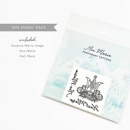 Ave Maria Temporary Tattoos