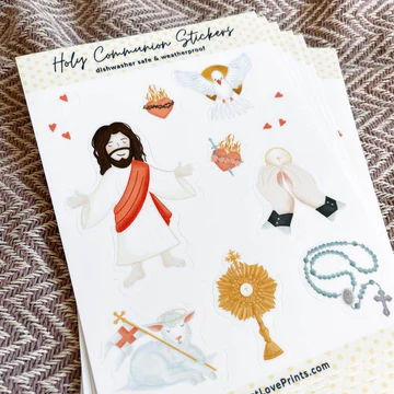 Holy Communion Vinyl Sticker Sheets