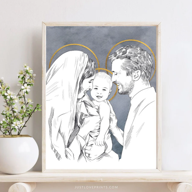 The Holy Family 5"X7" print