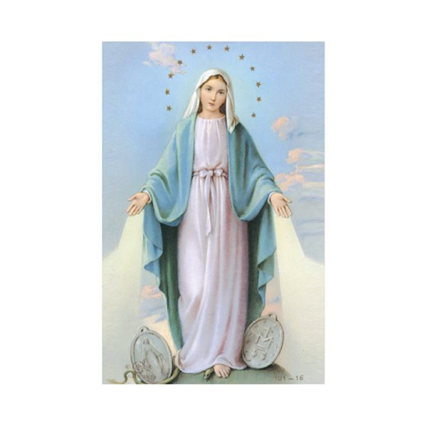 Miraculous laminated prayer card