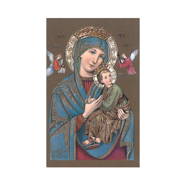 Our Lady of Perpetual Help laminated prayer card