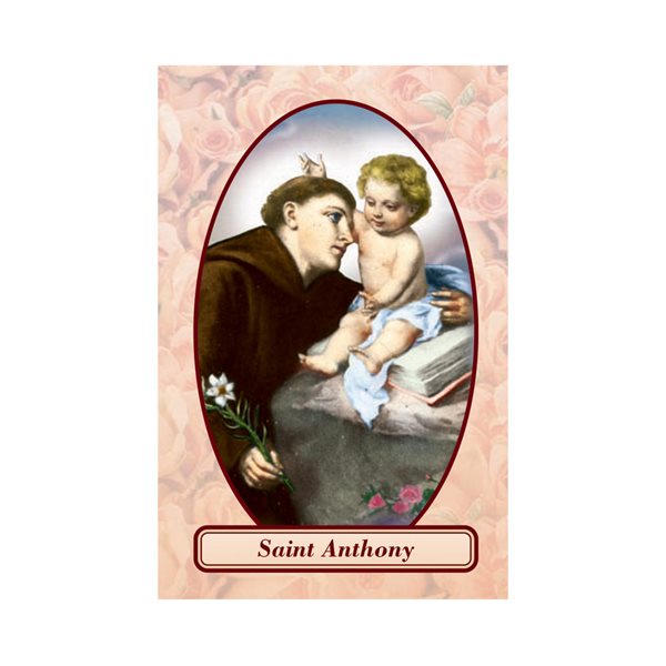 St. Anthony laminated prayer card