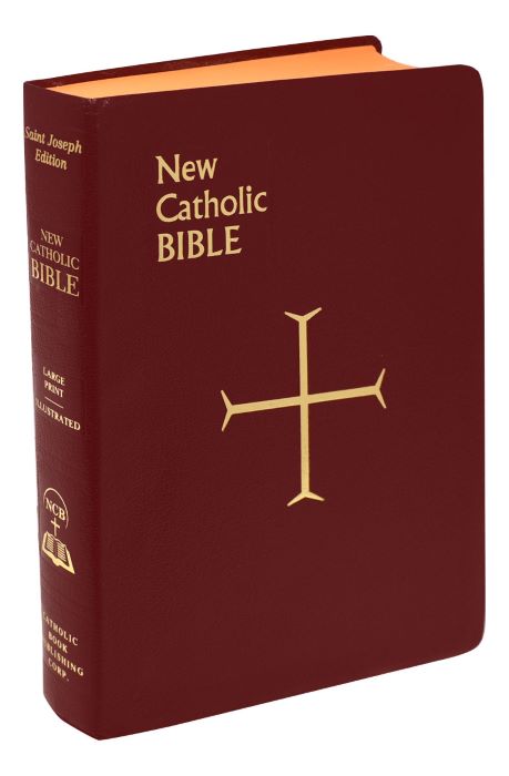 St Joseph New Catholic Bible - Large Print, Burgundy