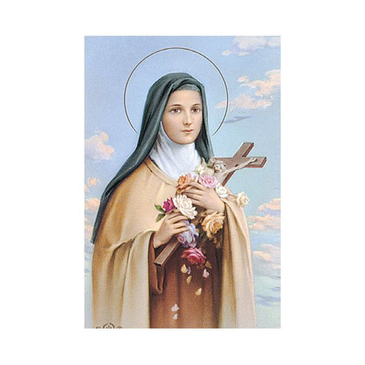 St. Theresa laminated prayer card