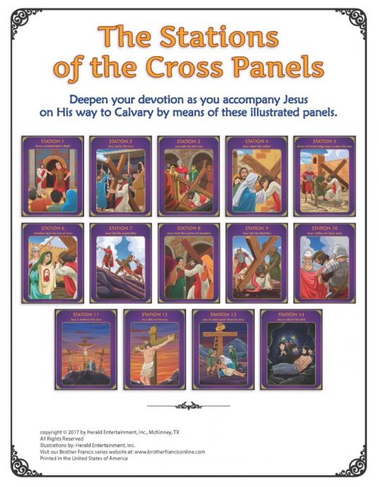 Brother Francis Stations of the Cross Panels