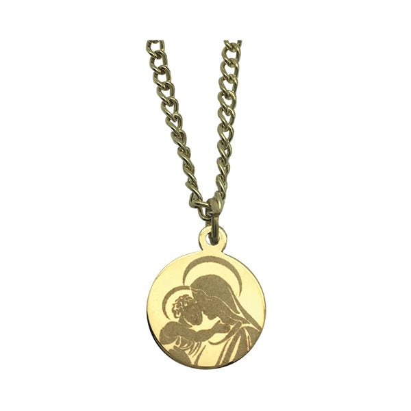 Boxed G-F Mother & Child Pendent & Chain, 18"