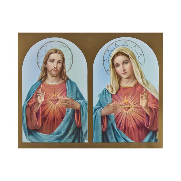 Sacred Heart of Jesus and Sacred Heart of Mary 8"X10" Picture